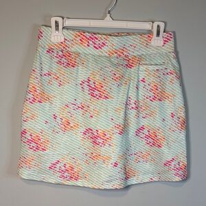 Pebble Beach Hot Pink and Orange Floral Mini Skirt